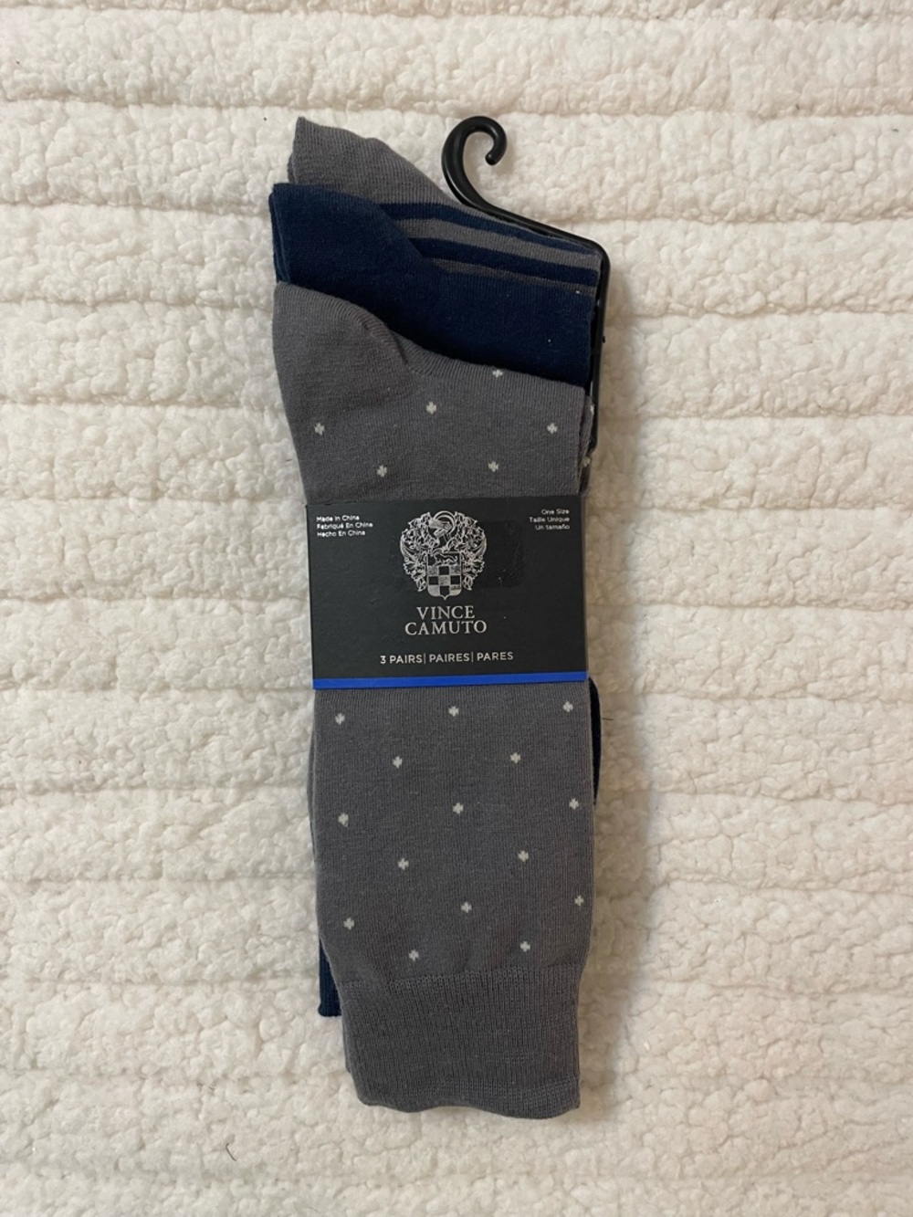 Vince Camuto Men’s 3-Pack Dress Socks – Gray & Navy